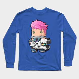 Lil Strong Pink-Hair Soldier Long Sleeve T-Shirt